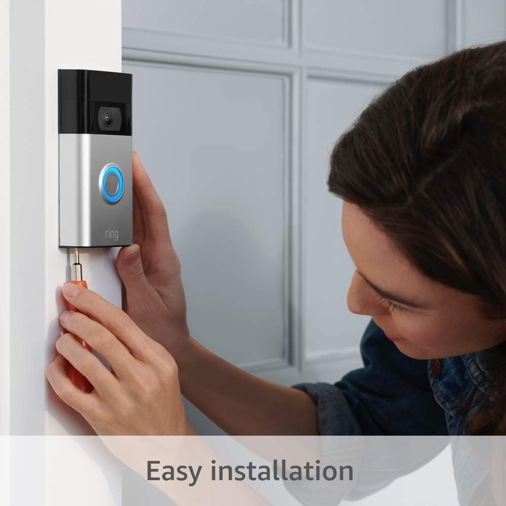 Ring Video Doorbell - 1080p HD video, improved motion detection, easy installation (2020 release) – Satin Nickel - Image 4